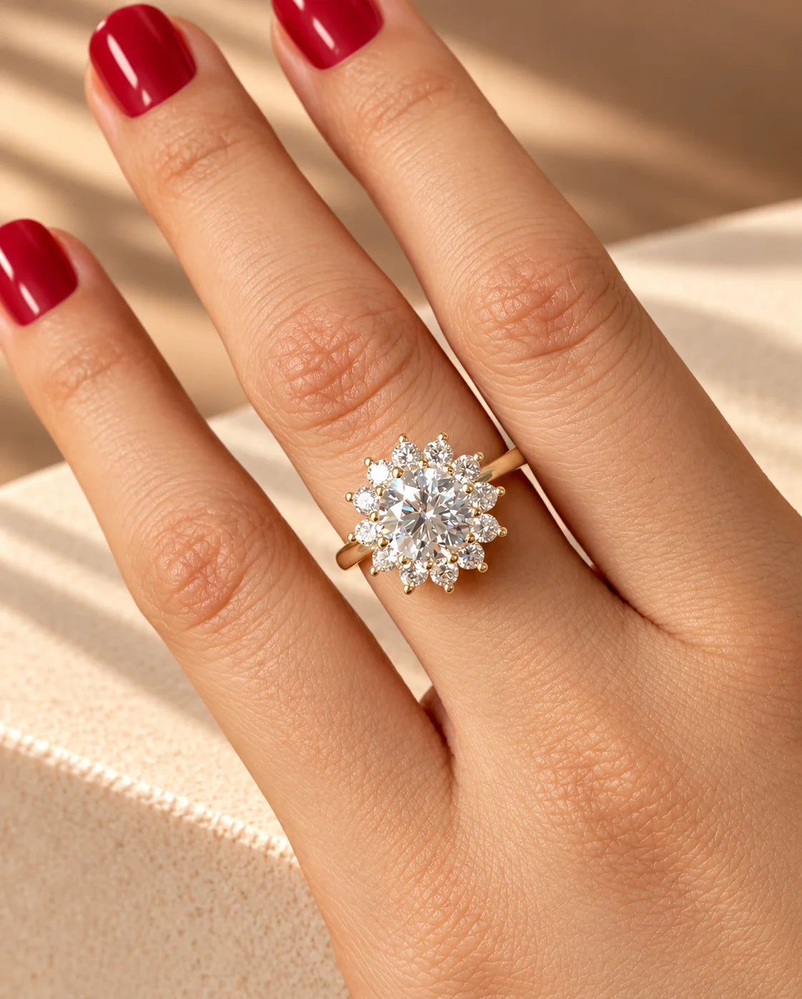 Common :: 1.60TCW Nature Inspired Ring with Round Lab Grown Diamonds