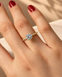 Common :: 1.00CT Round Diamond with Round Accent Twist Shank Ring