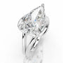 White :: Zorevique pear cut solitaire lab grown diamond ring classic engagement design