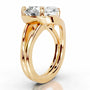 Yellow :: pear lab grown diamond solitaire engagement ring IGI certified elegant white gold bridal jewelry