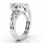 White :: pear lab grown diamond solitaire engagement ring sparkle white gold band