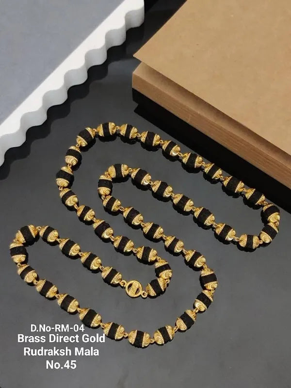 Brass Direct Gold Rudraksh Mala