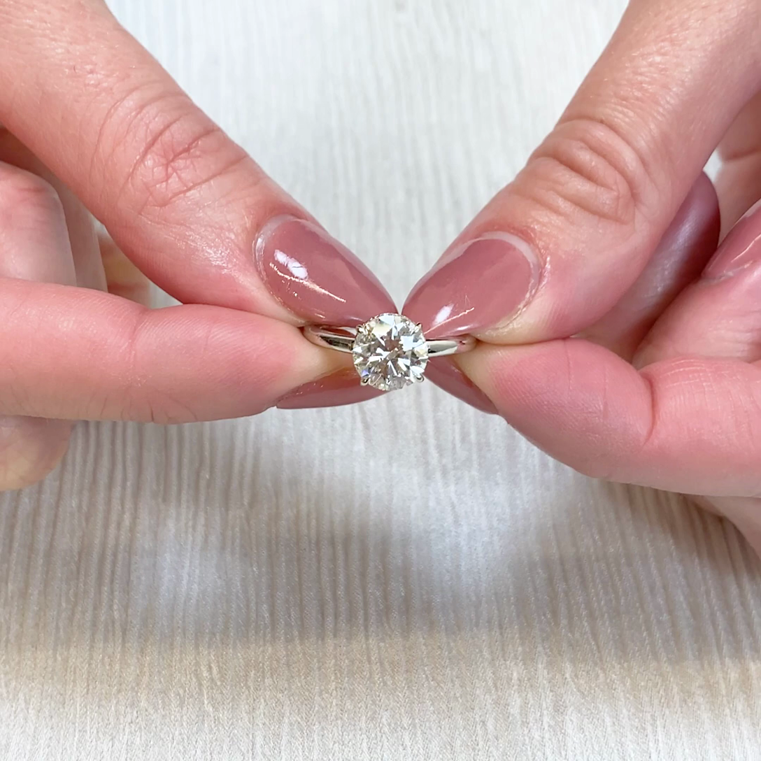 1.70tcw Round Lab Grown Diamond Hidden Halo Solitaire Ring | 1.50ct Center | IGI Certified