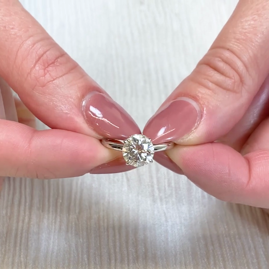 1.70tcw Round Lab Grown Diamond Hidden Halo Solitaire Ring | 1.50ct Center | IGI Certified