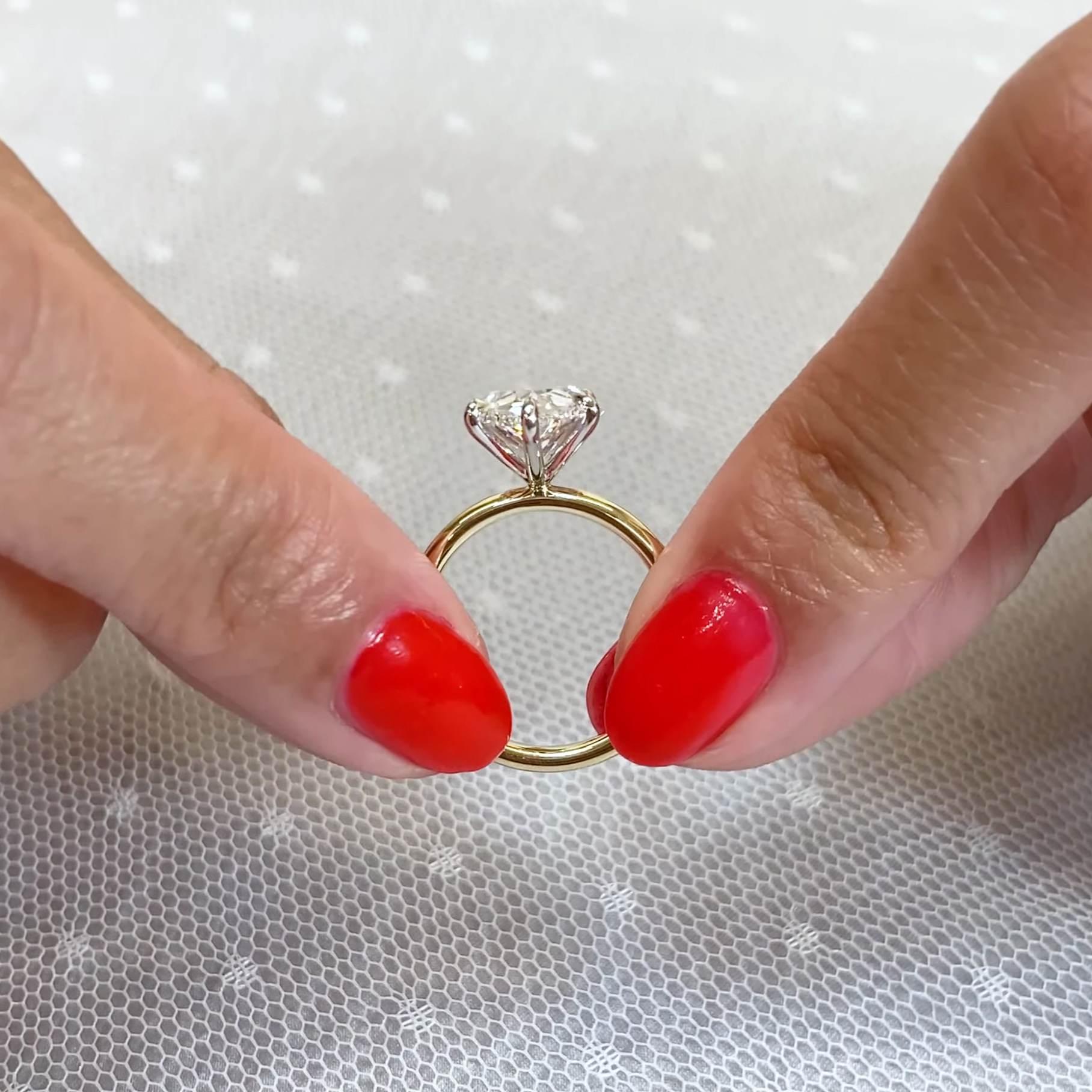 4.00ct Pear Lab Grown Diamond Two-Tone Solitaire Engagement Ring | IGI Certified | Ethical Luxury