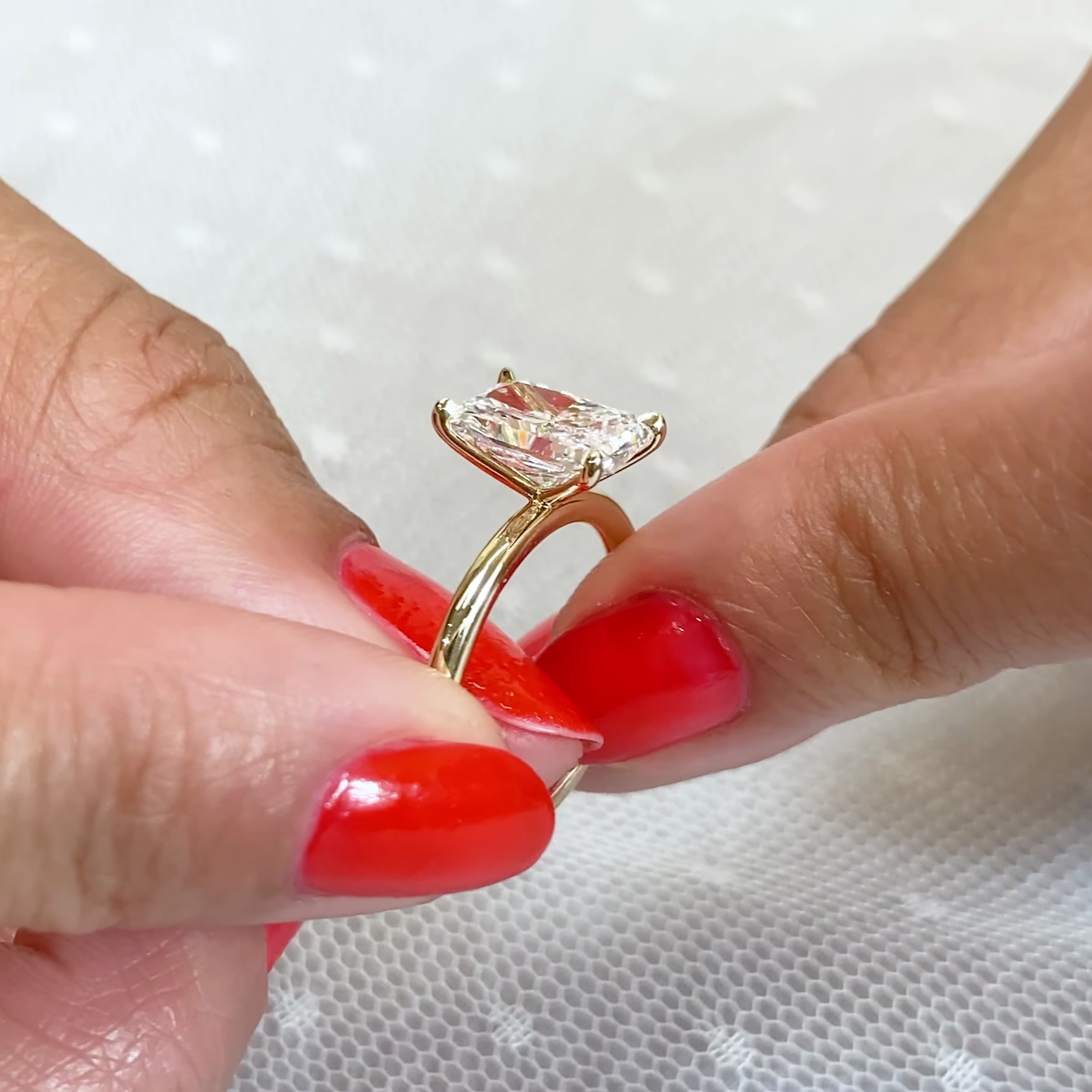 2.00ct Radiant Lab Grown Diamond Solitaire Engagement Ring | IGI Certified | Yellow Gold