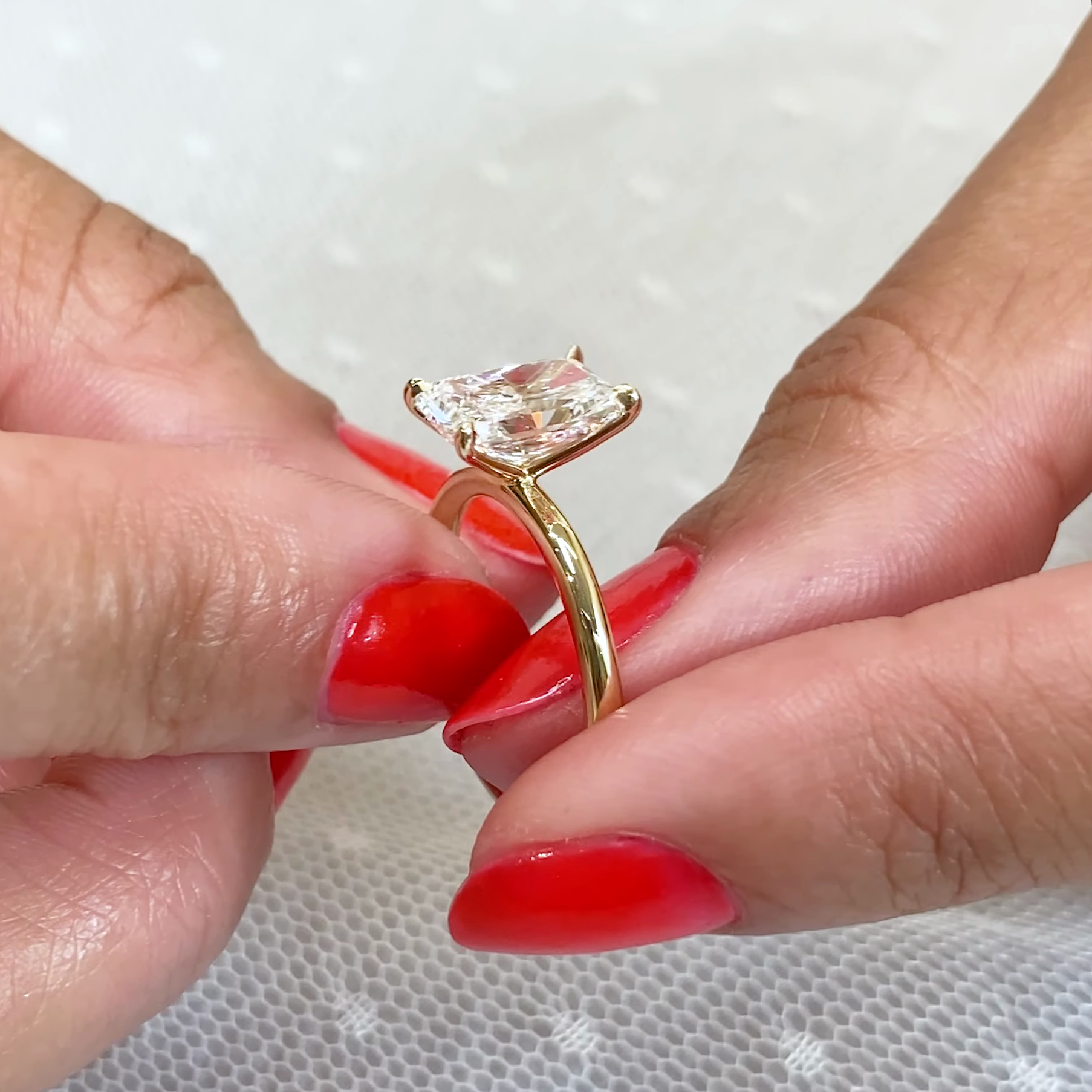 2.00ct Radiant Lab Grown Diamond Solitaire Engagement Ring | IGI Certified | Yellow Gold