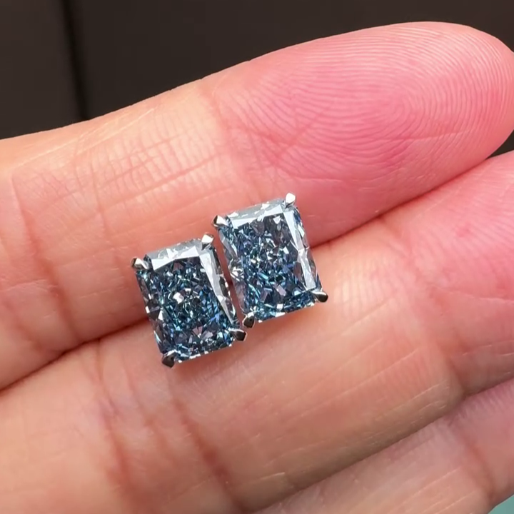 Fancy Blue Lab Grown Diamond Ring