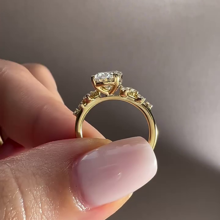 1.50tcw Oval Lab Diamond Engagement Ring | IGI Certified | D-E-F Color, VVS–VS Clarity