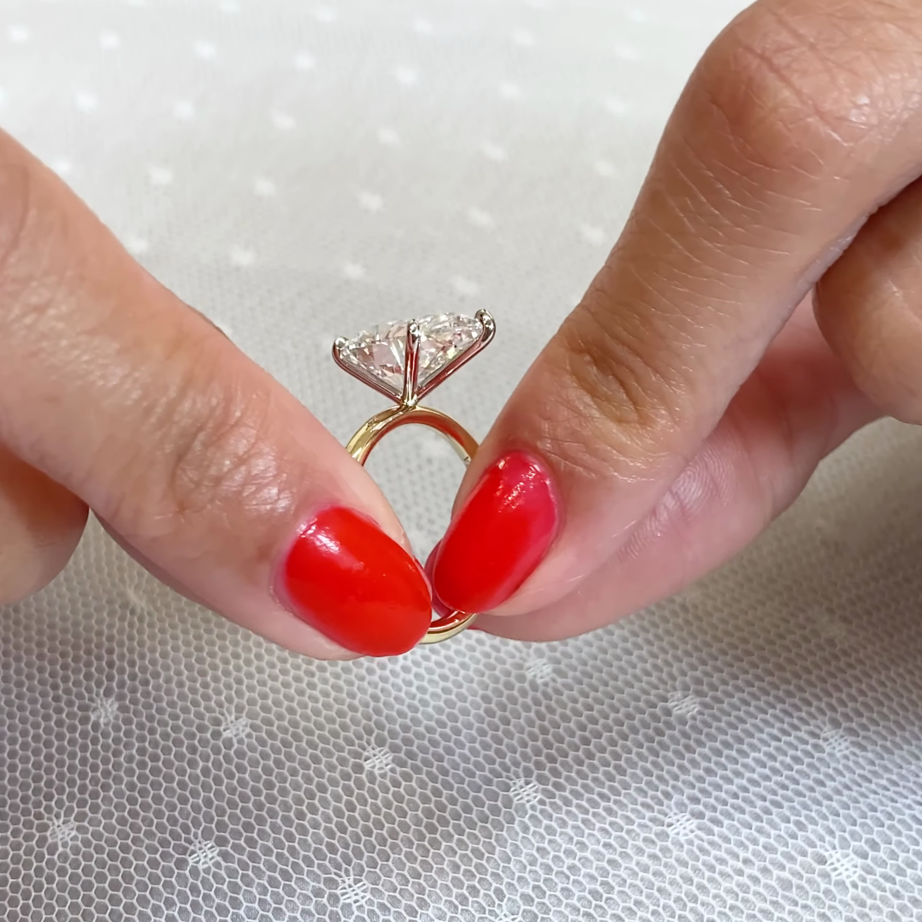 4.00ct Pear Lab Grown Diamond Two-Tone Solitaire Engagement Ring | IGI Certified | Ethical Luxury