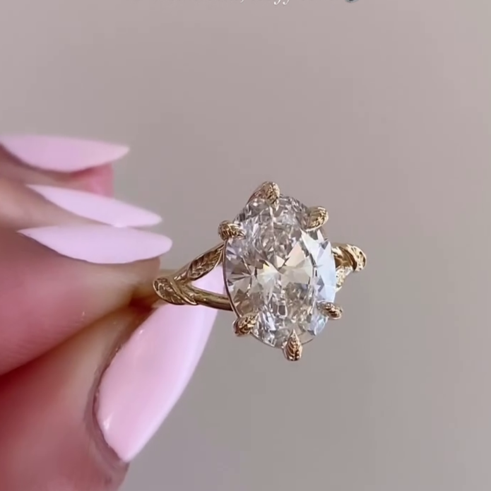 1.50tcw Oval Lab Diamond Engagement Ring | Six-Prong Split Band | IGI Certified