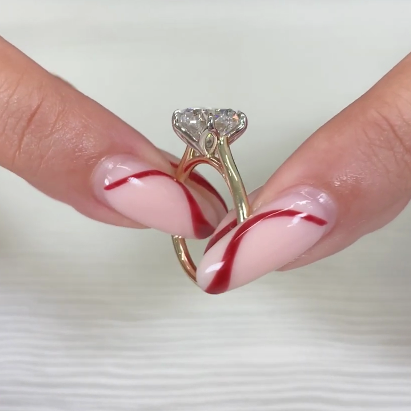 3.50ct Round Lab Diamond Cathedral Engagement Ring | Yellow Gold Solitaire | IGI D-E-F VVS–VS