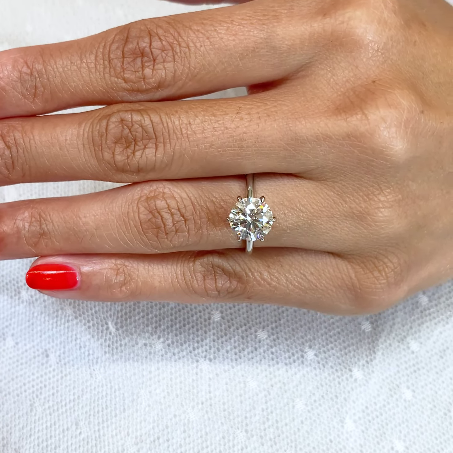 2.60ctw Round Lab Grown Diamond Engagement Ring | IGI Certified | Custom Gold & Platinum