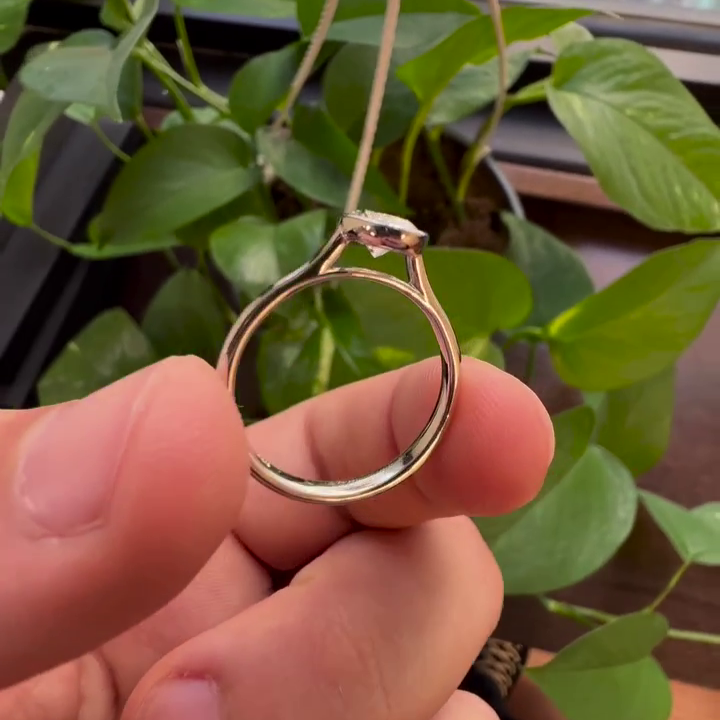 1.50ct Oval Lab Diamond Cathedral Bezel Engagement Ring | IGI Certified | D-E-F VVS–VS | Custom Gold