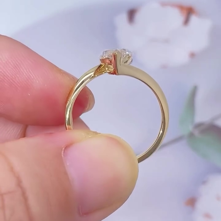 Marquise 2.50tcw Lab Diamond Bypass Ring | IGI Certified | D-E-F VVS–VS | Custom Gold | AntiqueCut