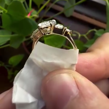 2.20tcw Oval Lab Diamond Five Stone Cathedral Engagement Ring | IGI Certified