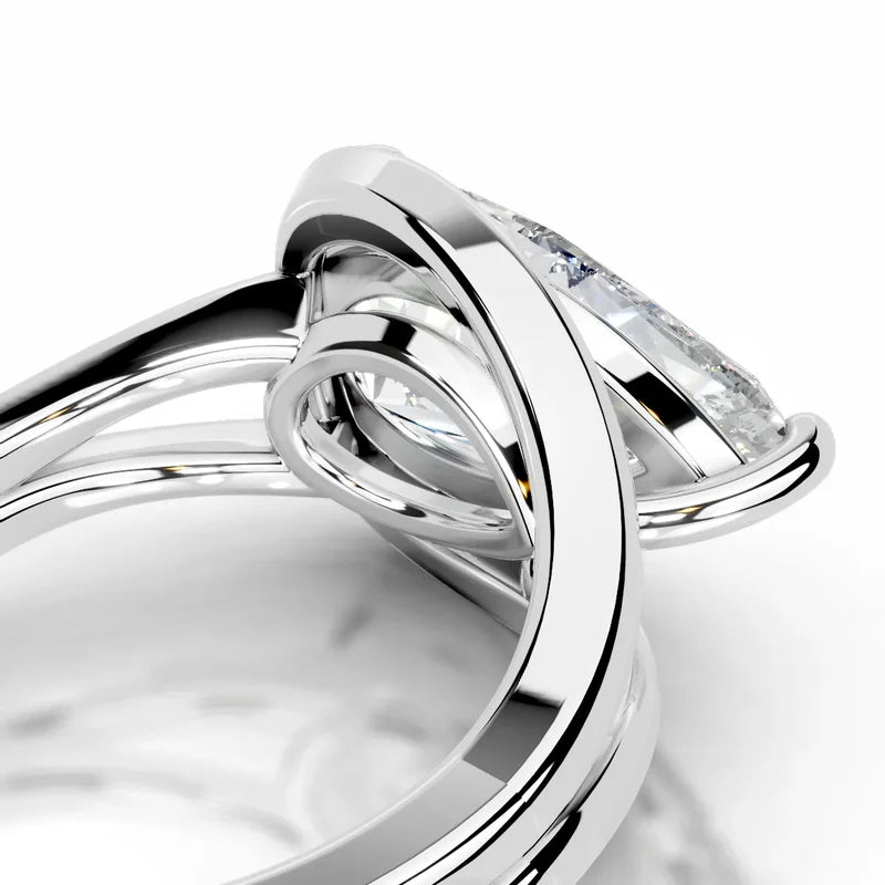 White :: luxury pear lab diamond solitaire engagement ring fine jewelry bridal ring