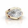 Yellow :: women’s pear cut lab diamond solitaire engagement ring white gold band