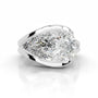 White :: Zorevique pear solitaire lab grown diamond engagement ring IGI certified