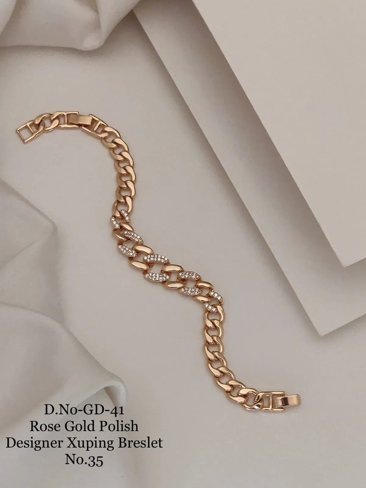 Rose Gold & Silver Polish Designer Xuping Bracelet