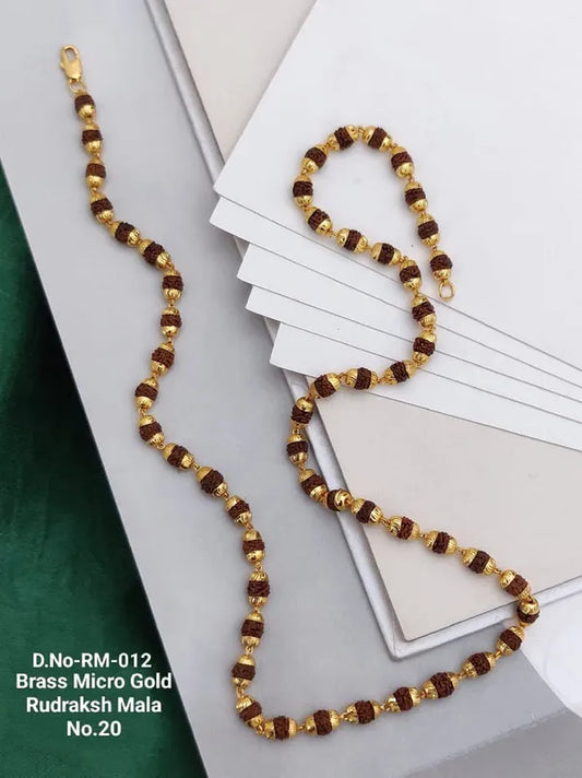 Brass Micro Polish Rudraksh Mala