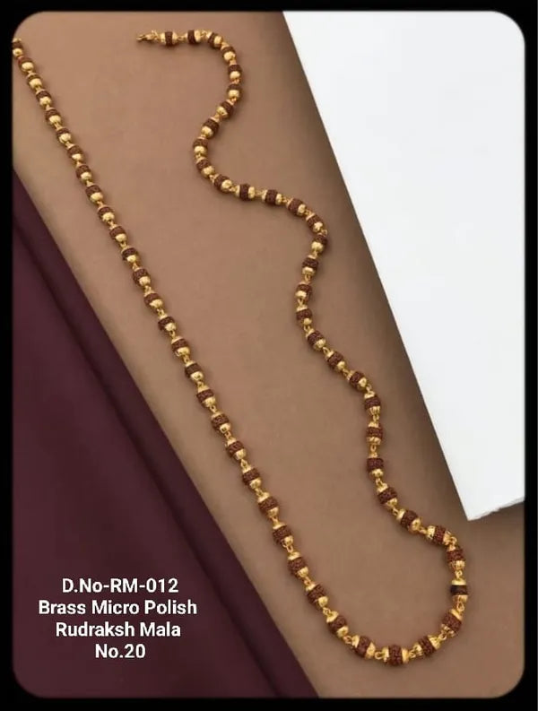 Brass Micro Polish Rudraksh Mala