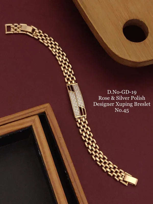 Rose Gold & Silver Polish Designer Xuping Bracelet