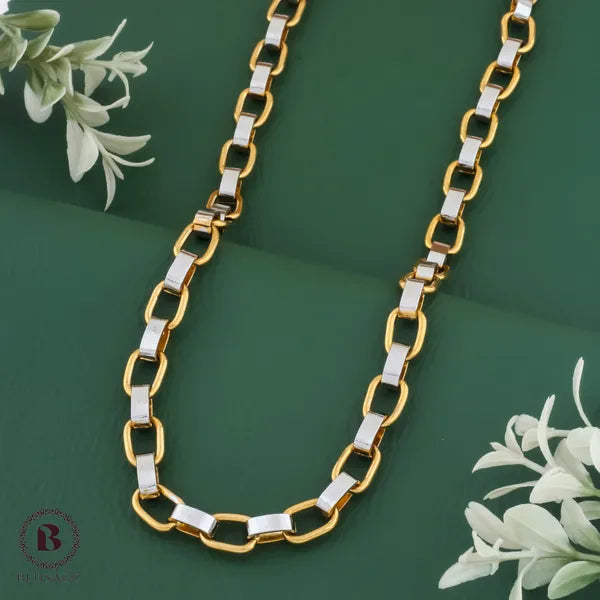 Silver Golden Modern Stylish Anti Tarnish & Waterproof Chain For Men & Boys