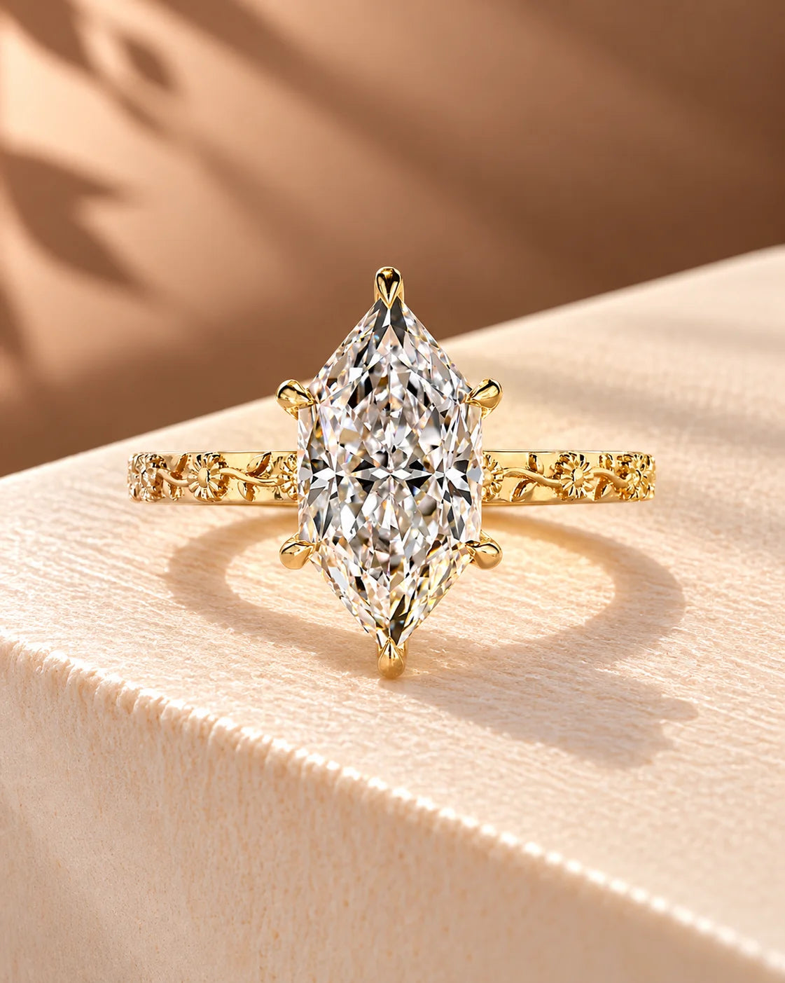 Common :: IGI certified 4 carat Marquise solitaire engagement ring