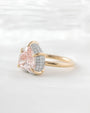 Common :: VVS1 pink Heart diamond engagement ring with 0.50ct round diamonds