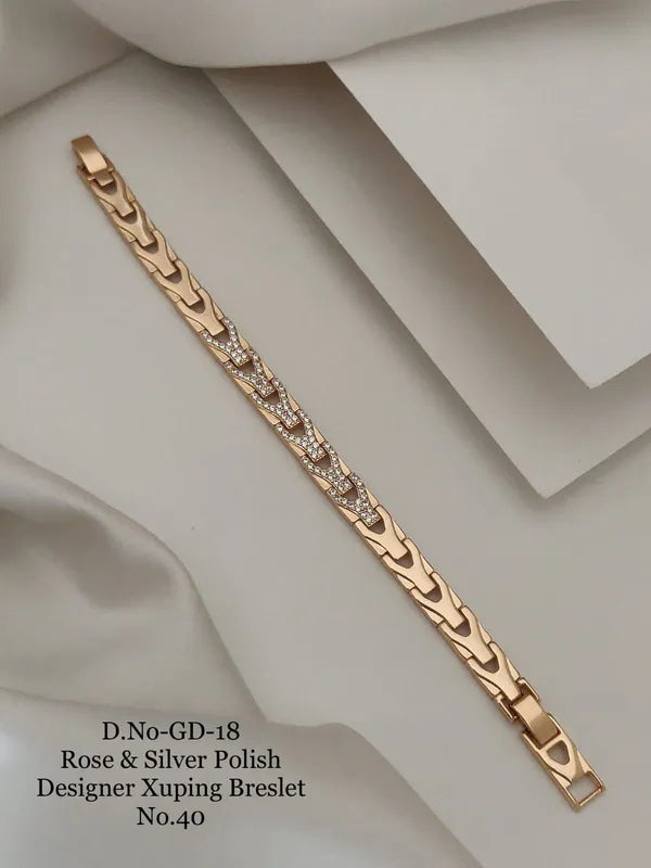 Rose Gold & Silver Polish Designer Xuping Bracelet