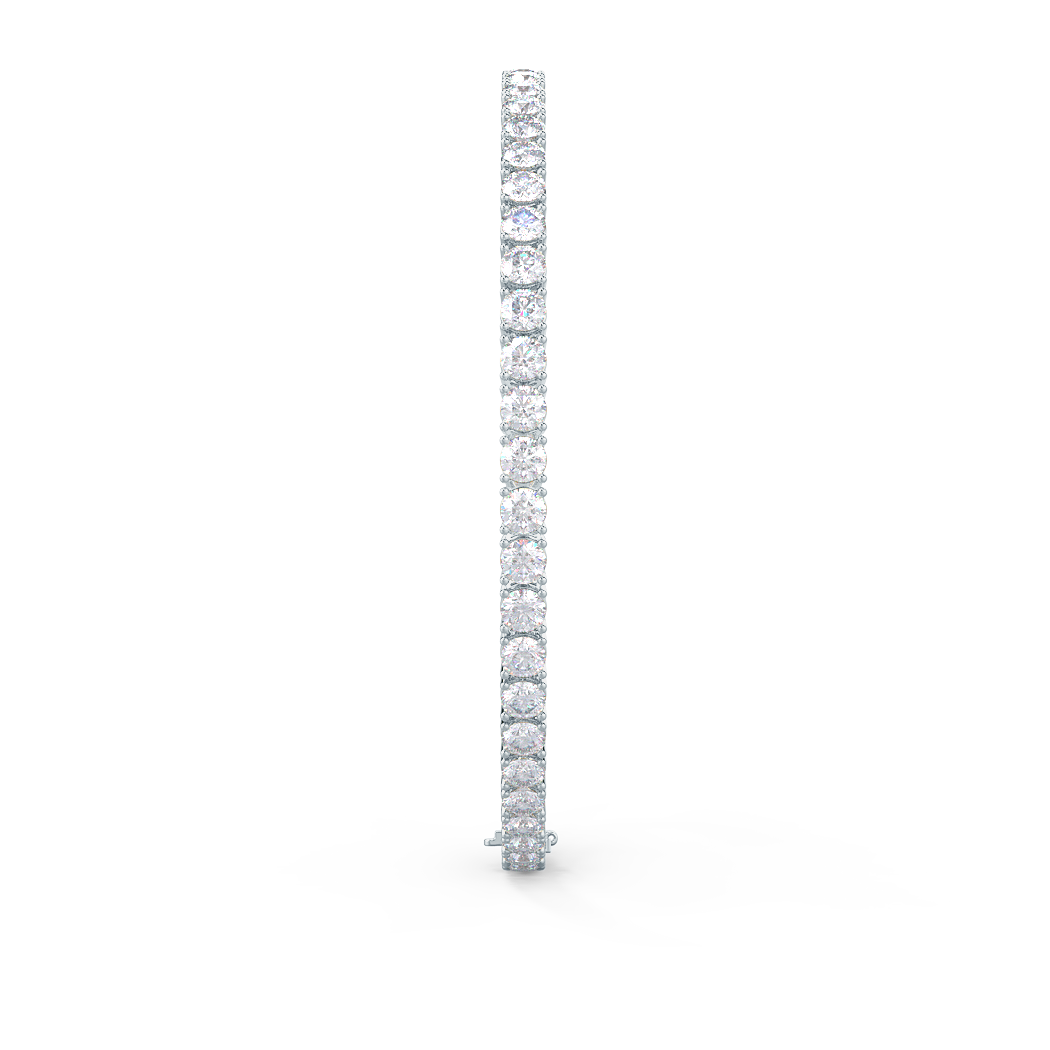 Round Lab Grown Diamond Four Prong Tennis Bracelet , EF Color, VS Clarity, IGI Certificate