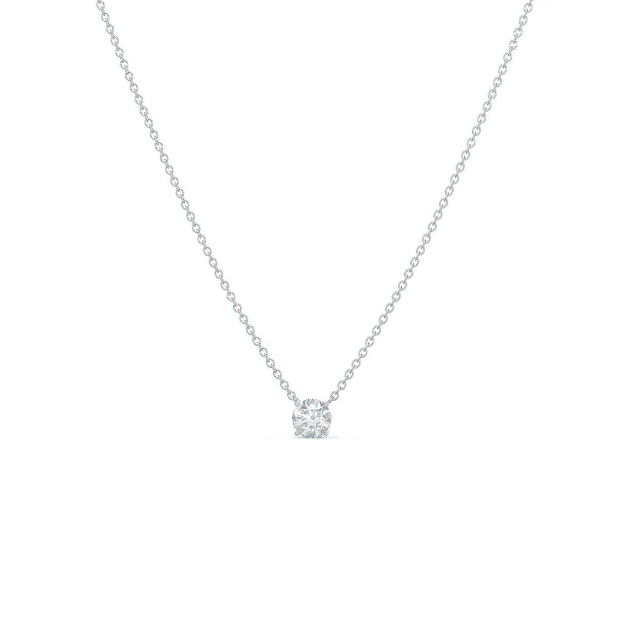 Floating Round Lab Grown Diamond Pendant With Chain, EF Color, VS Clarity, IGI Certified