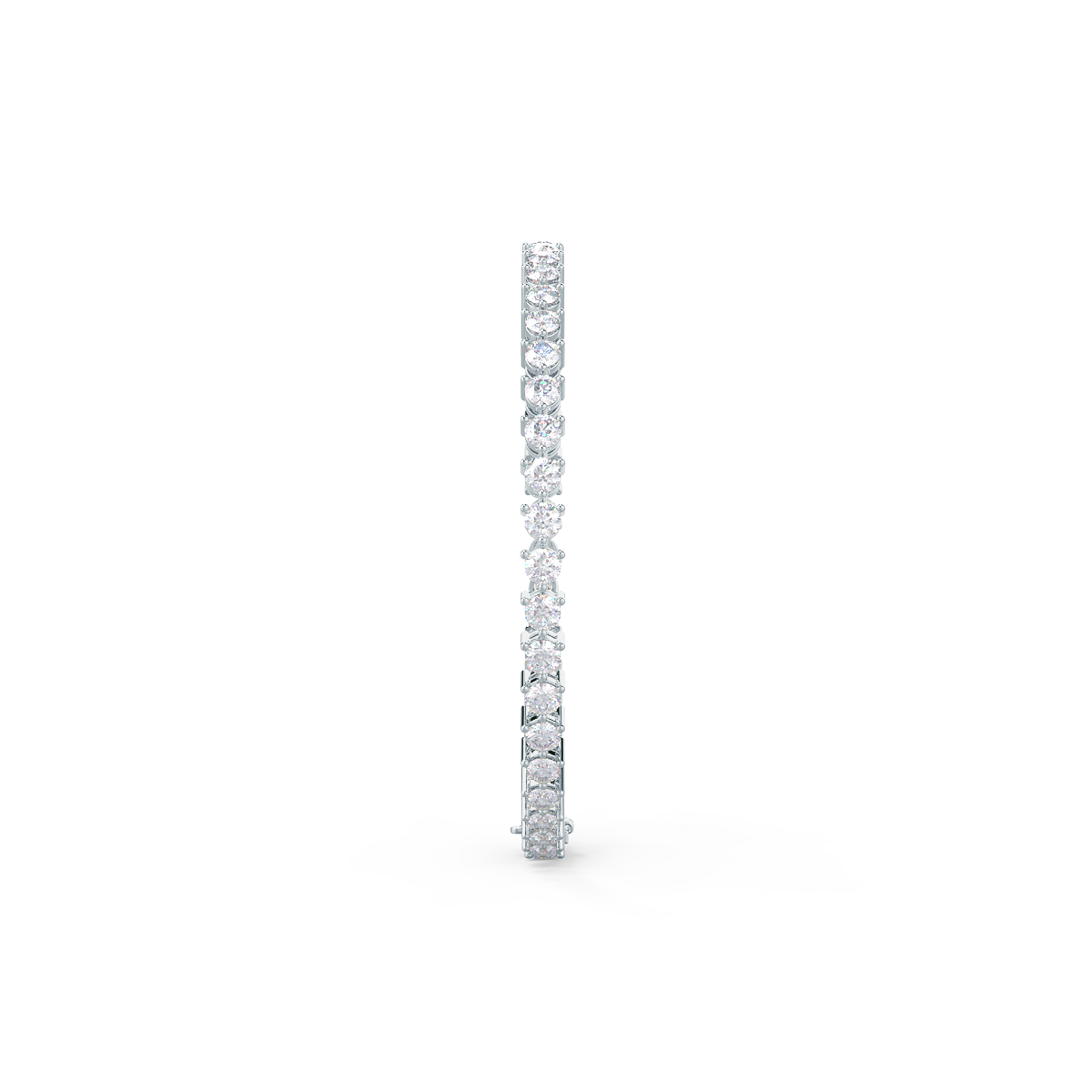 Round Lab Grown Diamond Three Prong Tennis Bracelet, EF Color, VS Clarity, IGI Certificate