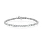 white :: 5 carat round lab grown diamond tennis bracelet IGI certified