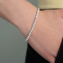 white :: 7 carat IGI certified lab grown diamond bracelet round cut
