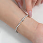 white :: 7ct luxury lab grown diamond tennis bracelet for women
