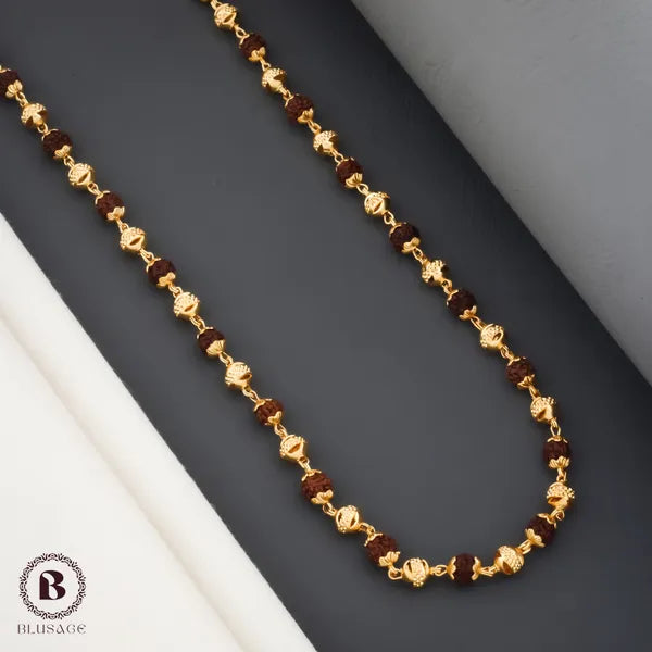 Brass Micro Polish Rudraksh Mala
