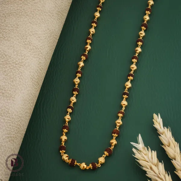 Brass Micro Polish Rudraksh Mala
