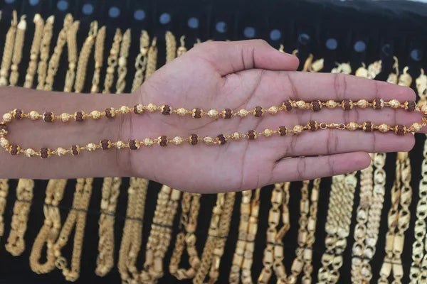 Brass Micro Polish Rudraksh Mala