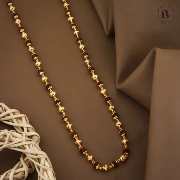 Brass Micro Polish Rudraksh Mala