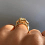 Common :: premium yellow pear three stone lab grown diamond ring bold statement jewelry