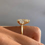 Common :: elegant yellow pear trilogy ring lab grown diamond luxury proposal ring