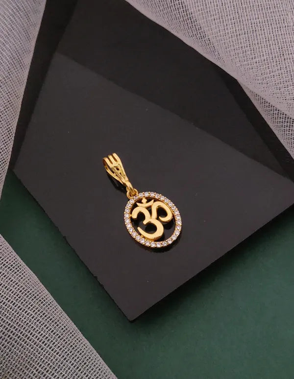 Om style simple Diamond Pendant