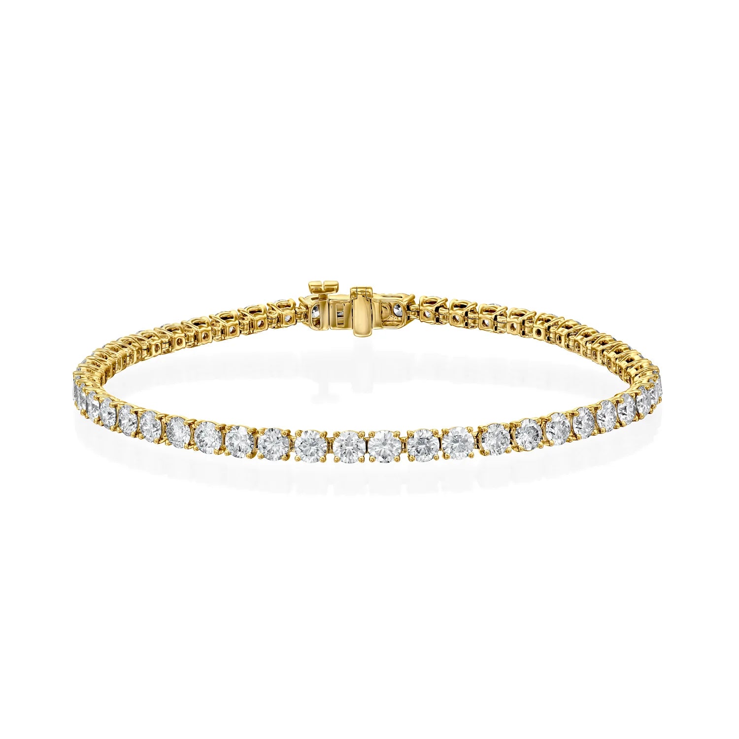 yellow :: 5ct luxury lab grown diamond tennis bracelet for women