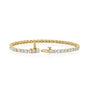 yellow :: 5 carat fine jewelry round lab grown diamond bracelet