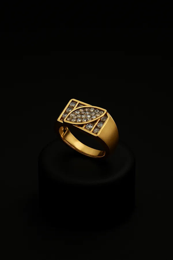 Fantastic Leaf Design Diamond Ring for Boys & Men