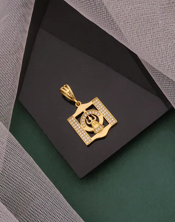 stylish Shivling pendnat with diamond