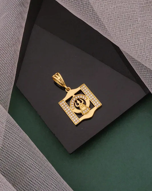stylish Shivling pendnat with diamond