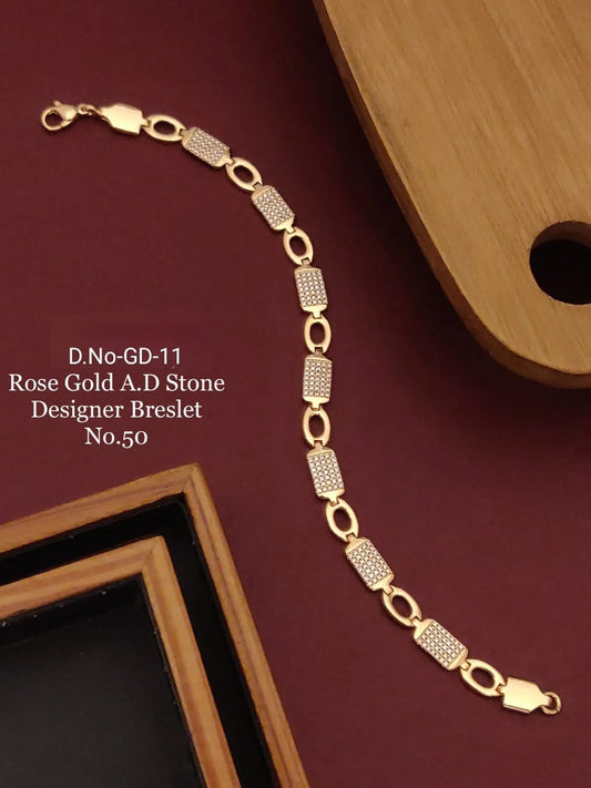 Rose Gold A.D. Stone Designer Bracelet